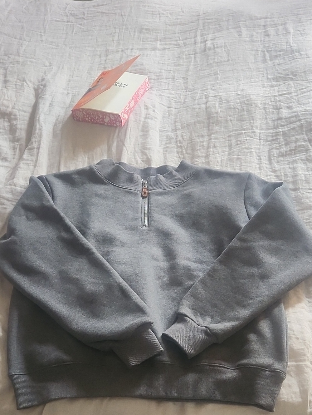 Parke Gray Quarter-zip Sweatshirt Sz S/M